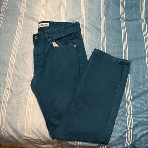 Express Men's Slim Fit Teal Jeans